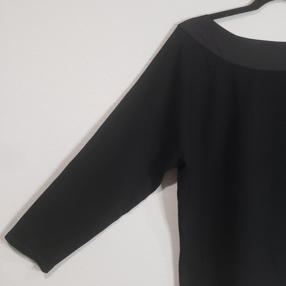 Talbots Petite Silk Blend Black Top Size Medium Petite - Picture 6 of 12